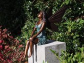 Tuinbeeld - brons - Fairy - Bronzen beeld - 30 cm hoog - bronzartes