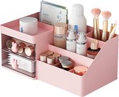 Organisateur de Maquillage pour coiffeuse salle de bain tiroir transparent armoire de rangement cosmétique vitrine avec porte-brosse comptoir de bureau boîte à cosmétiques en plastique organisation de beauté