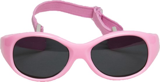 Melleson Eyewear - Kinderzonnebril Noah met band 2-4 jaar - maat M- Roze van Melleson — afbeelding 3