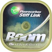 Korda Boom Fluocarbon Stiff Link (15m) - Maat : 15lb - 0.45mm - 6.8 kilo