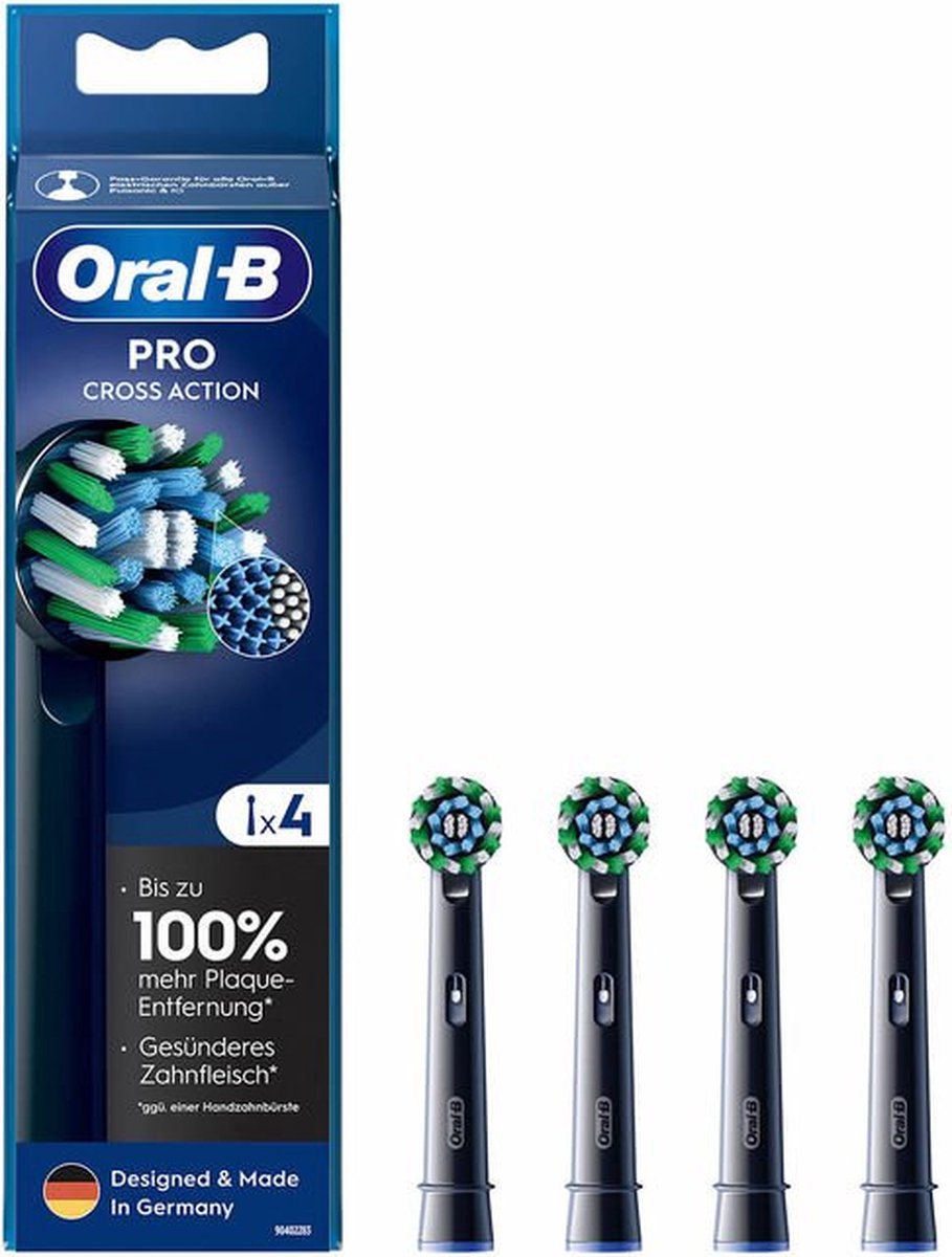 tandenborstels Pro CrossAction zwart 4st.