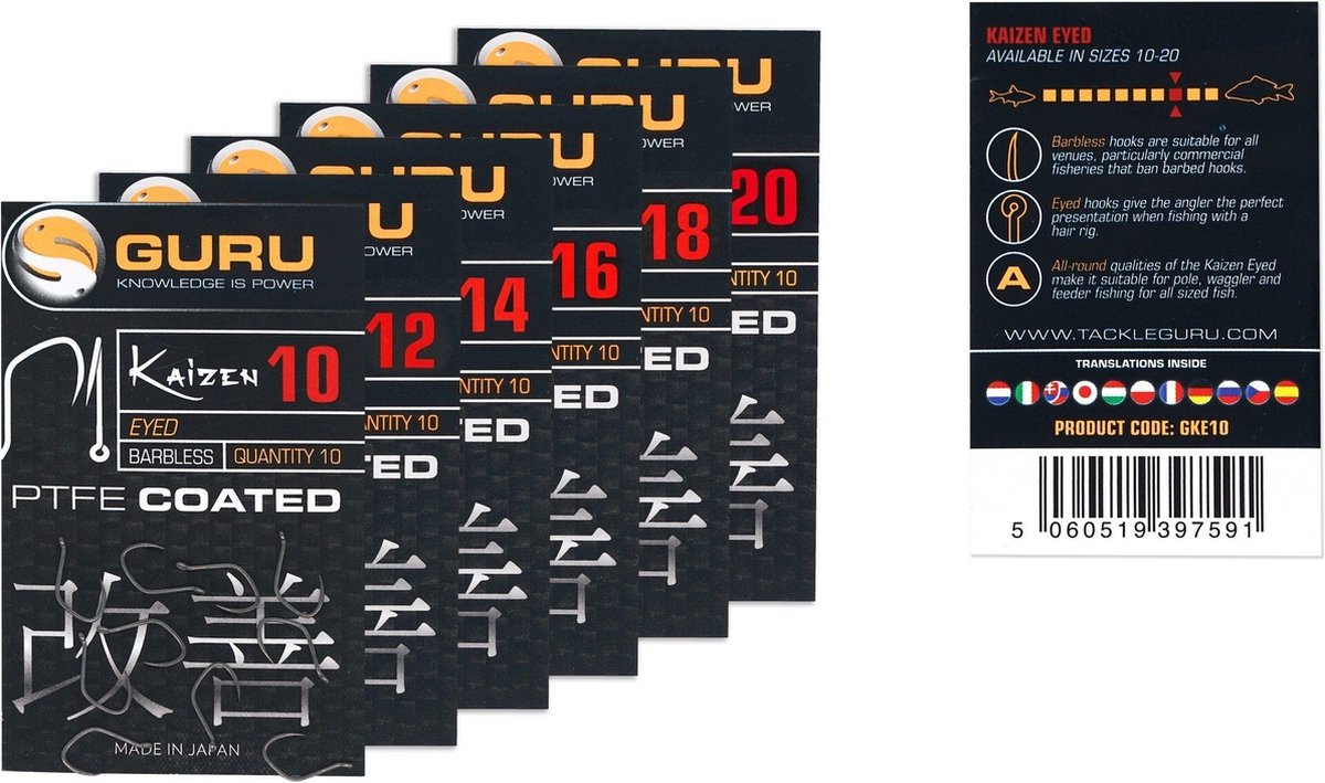 Guru Kaizen Eyed - Barbless (10pcs) - Maat : 14