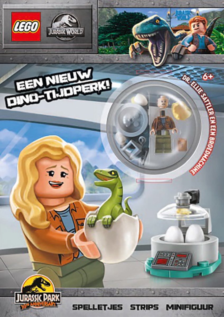 LEGO Jurassic World dinosaurus doeboek + LEGO minifiguur Dr. Ellie & Dino broedmachine - Voor kinderen vanaf 6 jaar - Boordevol spelletjes, puzzels en strips - Cadeau speelgoed jongen 7 jaar / 8 jaar / 9 jaar / 10 jaar op Prijzenvolger.com