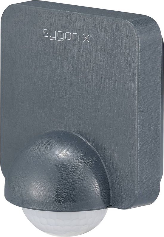 Sygonix SY-5836536 PIR-bewegingsmelder Wand 360 ° Relais Donkergrijs IP54