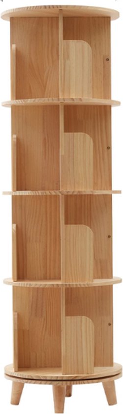 Bibliothèque Enfant - 134 x 46 x 46 Cm - Bibliothèque - 4 Etages - Chambre Enfant - Bois