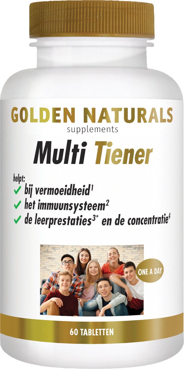 Goedkoopste Golden Naturals Multi Tiener (60 vegetarische tabletten