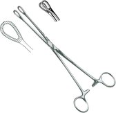 Belux Surgical Instruments/ Foerster spons tang / Recht - 24 CM / Gekarteld - Houdinstrument in zowel chirurgische als veterinaire / Niet steriel, herbruikbaar en autoclaveerbaar - (1+1)Gratis