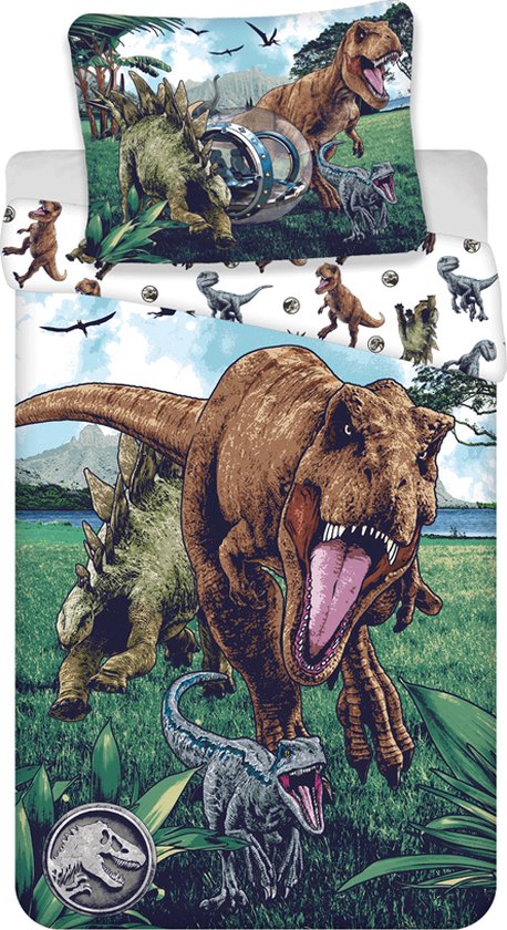 Jurassic World Dekbedovertrek 3 Dino’s 140 X 200 Cm Katoen