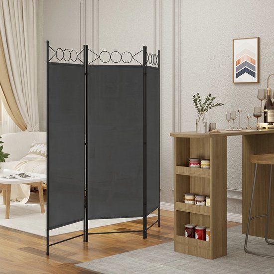 Kingson Extra breed gewelfd brandscherm met 3 panelen, zwart smeedijzeren vonkbescherming voor open haard, opvouwbare mesh brandweerbescherming, 102 x 54 cm, hittebestendig, kind- en huisdierveilig