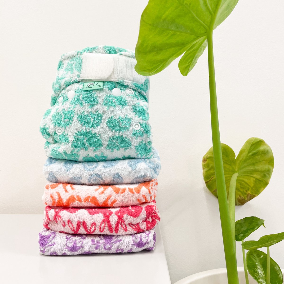 Goedkoopste TotsBots startpakket - wasbare luiers - 5 Bamboozle Stretch - maat 1 - print