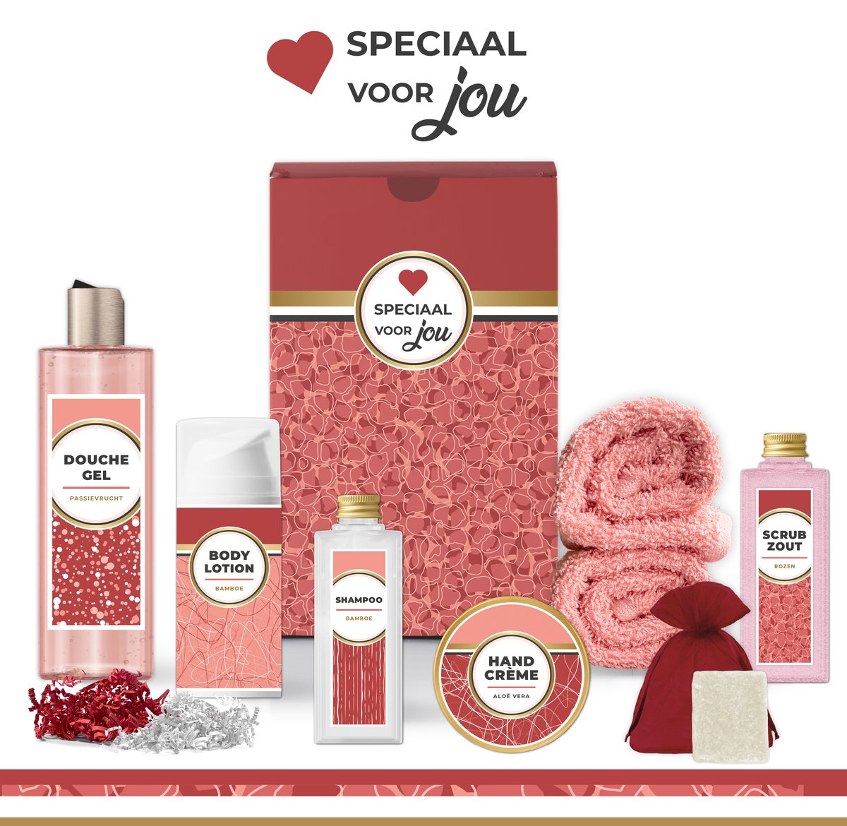 Goedkoopste Geschenkset Speciaal voor jou - 8 producten - 785 gram | Giftset voor haar - Luxe cadeaubox - Wellness Set – Cadeaupakket - Cadeau vrouw – Vriendin – Zus – Moeder – Mama – Moederdag – Verjaardag – Kerstpakket – Kerstcadeau - Roze - Kerst