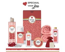 Geschenkset "Speciaal voor jou" - 8 producten - 785 gram - Triomf Cosmetica | Giftset voor haar Luxe cadeaubox Wellness Set Cadeaupakket Cadeau vrouw Vriendin Zus Moeder Mama Moederdag Verjaardag Kerstpakket Kerstcadeau Roze Kerst Geschenk