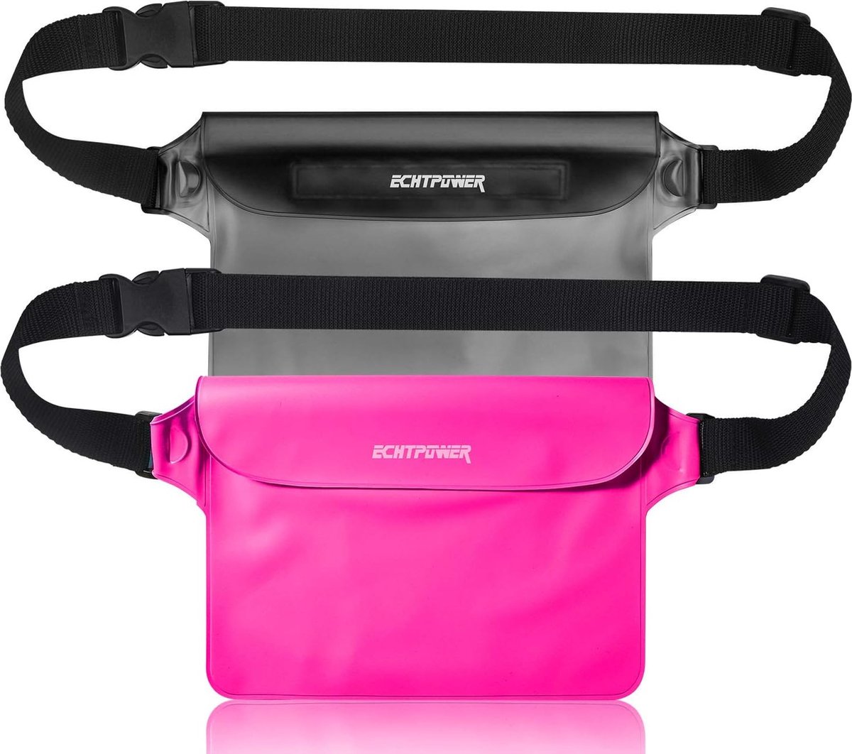 Sac Banane étanche 2 Pièces - Pochette Transparente Pour Téléphone - Pour Natation, Rafting, Randonnée - Sangle Réglable