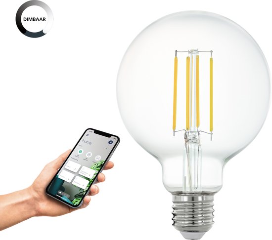 EGLO connect.z  Smart LED Lamp - E27 - Ø 9,5 cm - 2700K - Dimbaar - Zigbee