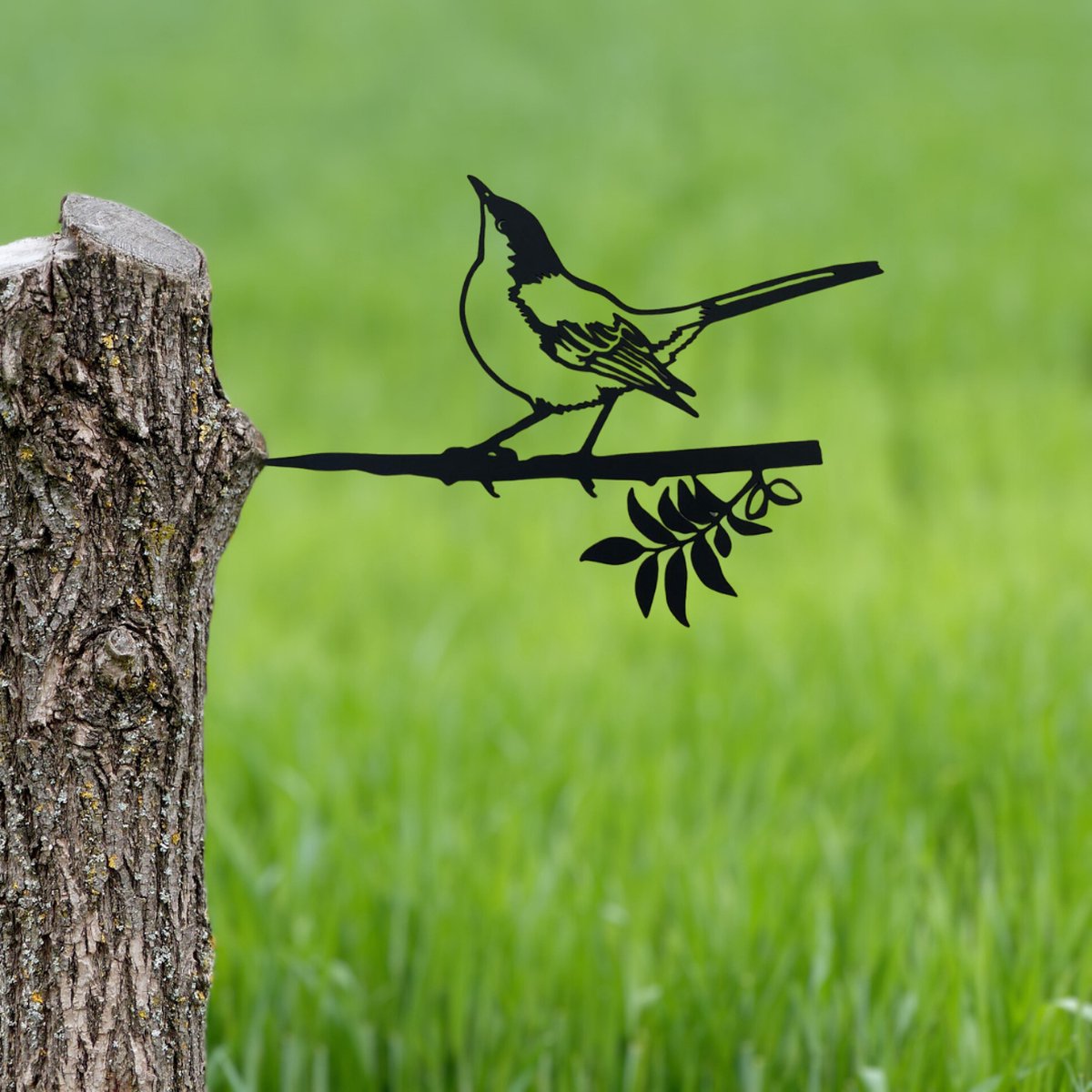 Birdzone - Metalbird - Staartmees - Tuindecoratie - metalen vogels - metal bird - Vogeldecoratie - 17 x 25 cm - Metalen Vogels Tuindecoratie - Boomdecoratie