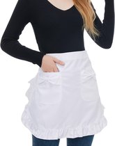 Tailleschort met zakken Mode Keuken Koken Restaurant Bistro Halve schorten voor meisjes Dames