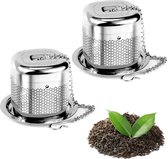 2 stuks theezeef voor kopjes, theezeef voor losse thee, thee-ei theefilter van 304 roestvrij staal, zeefkogel voor theepotten