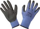 "gant de travail m9polyester avec enduction latex coton froissé, ISO 13997"