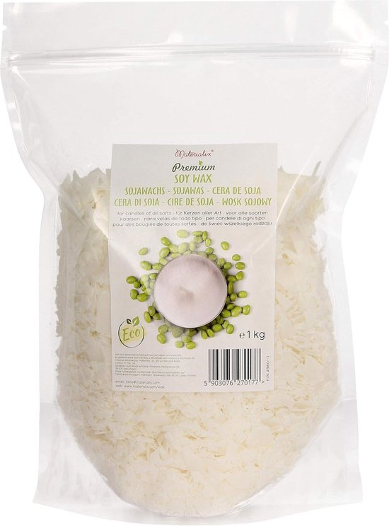 Premium Soja Was - Blokvorm - 100% natuurlijke Sojawas - Lokaal (EU