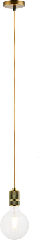 Pendel Champagne Goud - Inclusief Lichtbron Helder - Classic - 1.5m Snoer - Met Plafondkap