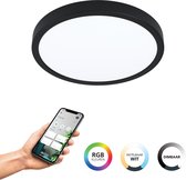 EGLO connect.z Fueva-Z Smart Opbouwlamp - Ø 28,5 cm - Zwart/Wit - Instelbaar wit licht - Dimbaar - Zigbee