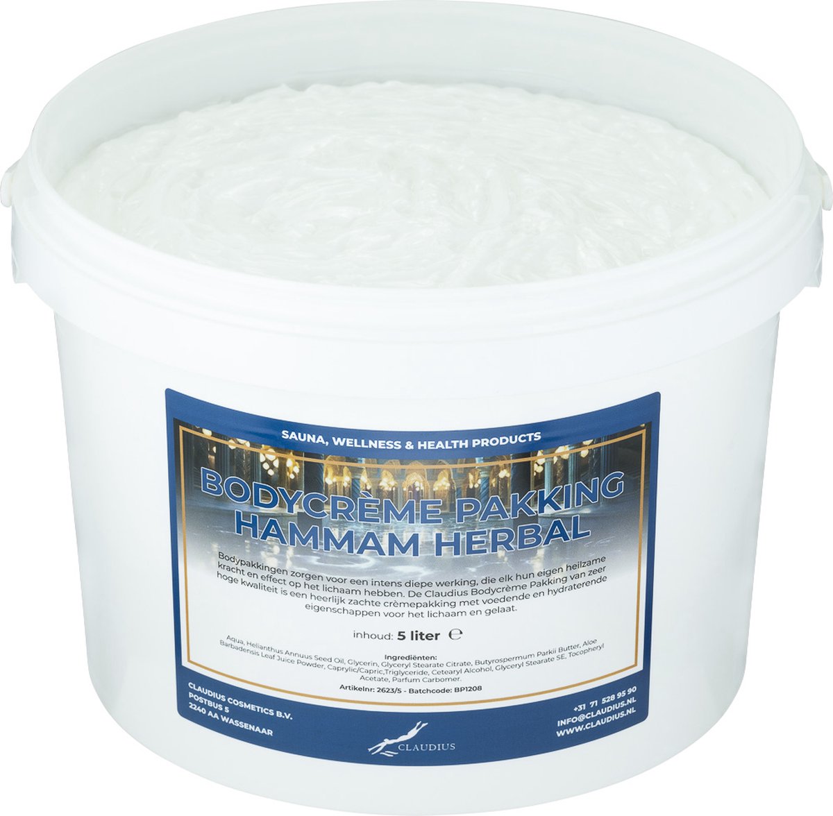 Bodycrème Pakking Hammam Herbal - 5 liter