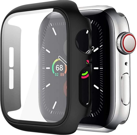 iMoshion Screen Protector Geschikt voor Apple Watch Series 1 / 2 / 3 - 42 mm - iMoshion Full Cover Hard Case / Hoesje - Zwart