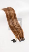 UZ Hairlines Tape Extensions Double Drawn - Kleur #4/7 - Highlights - Lengte 40 cm - Gewicht 50 gram