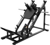 Hack Squat Machine - Evolve Fitness UL-360 Ultra Series - Plate Loaded - Gepoedercoat frame - Duurzame bekleding - Vloerbeschemers - Gewichtplaathouders - Antislip handvaten en voetplatform