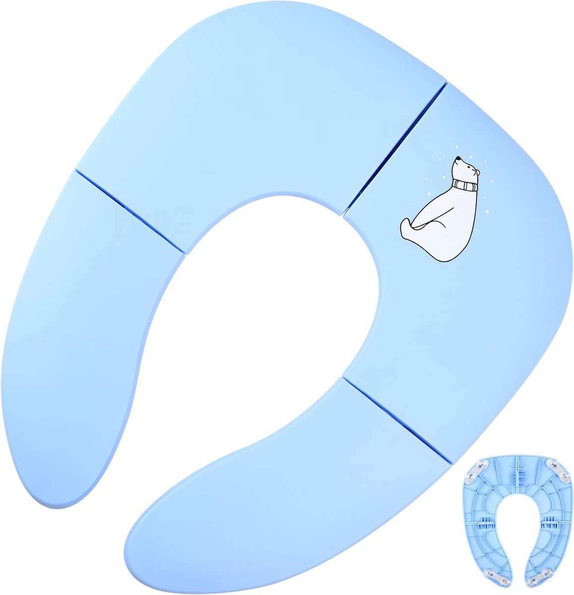 Goedkoopste Opvouwbare toiletbril voor kinderen, reizen, inklapbare wc-bril voor kinderen, toiletbril voor onderweg, toilettrainer, zitverkleiner toilet voor peuters/kinderen potjestrainer