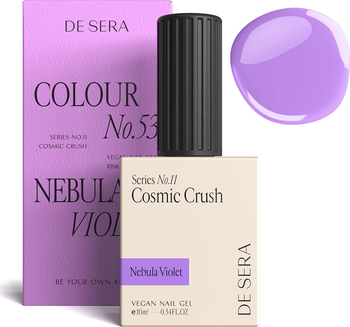 De Sera Gellak - Paarse Gel Nagellak - Paars - 10ML - Colour No. 53 Nebula Violet