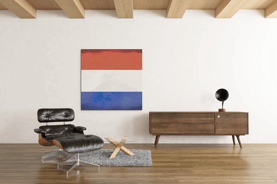 Canvas Schilderij - Nederlandse Vlag - Print Op Canvas - 40x40 cm