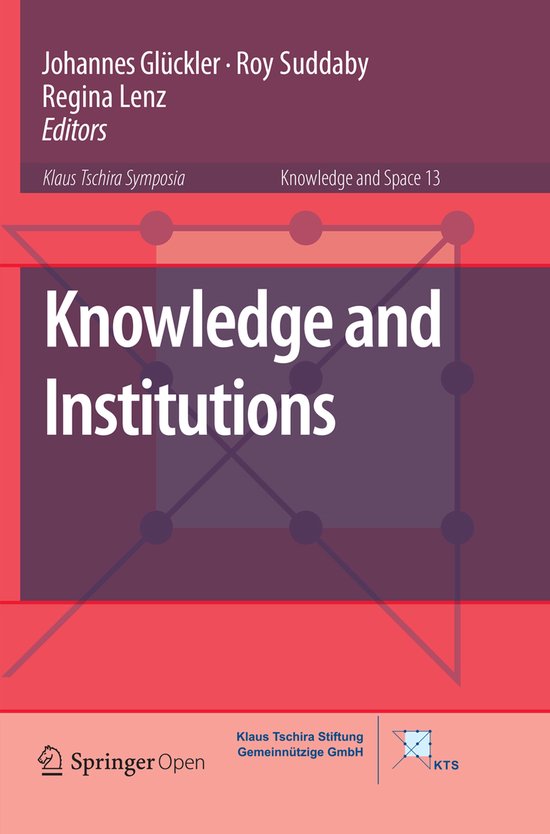 Knowledge and Space13- Knowledge and Institutions - cover