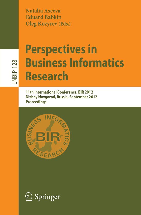Perspectives in Business Informatics Research - cover