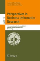 Lecture Notes in Business Information Processing- Perspectives in Business Informatics Research