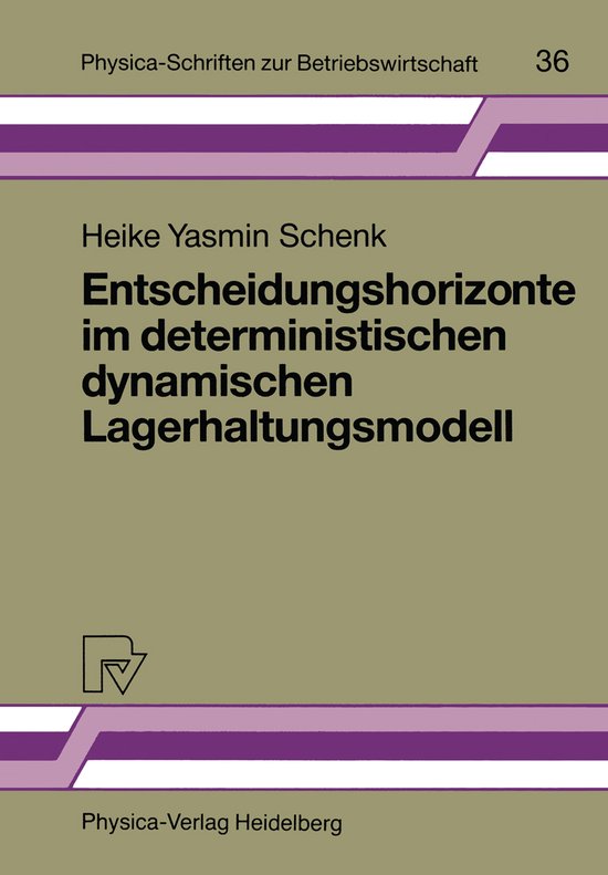Entscheidungshorizonte im deterministischen dynamischen Lage ... - cover