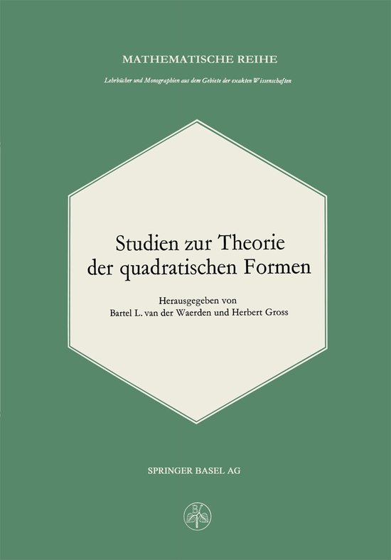 Studien Zur Theorie Der Quadratischen Formen - cover