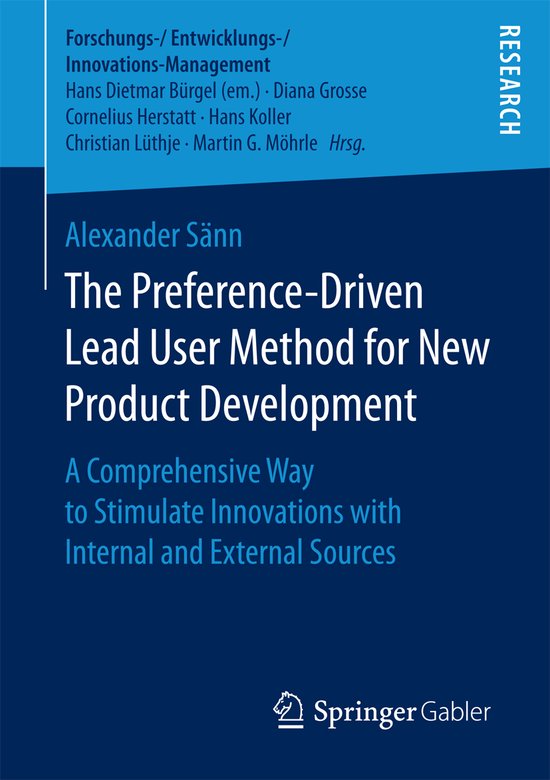 The Preference Driven Lead User Method for New Product Devel ... - cover
