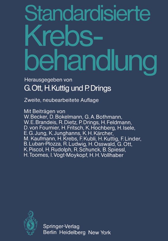 Standardisierte Krebsbehandlung - cover
