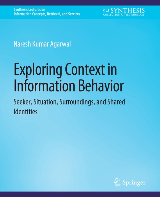 Synthesis Lectures on Information Concepts, Retrieval, and S ... - cover
