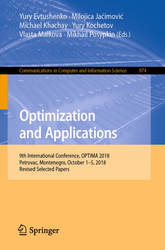 Communications in Computer and Information Science974- Optim ... - cover