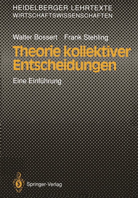Theorie Kollektiver Entscheidungen - cover