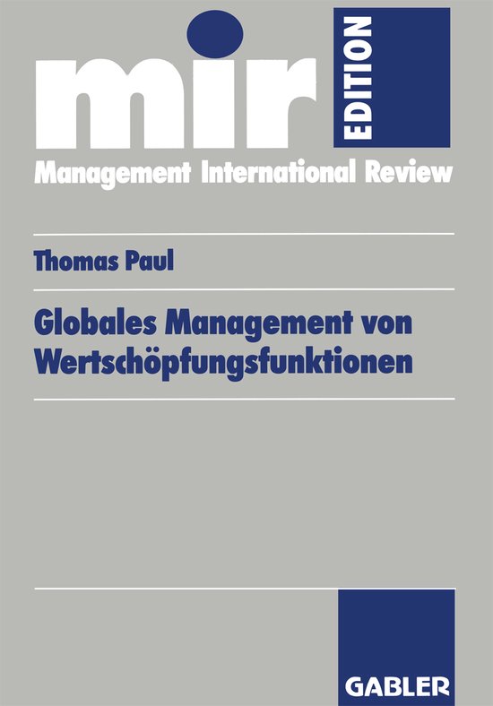 Globales Management von Wertschöpfungsfunktionen - cover