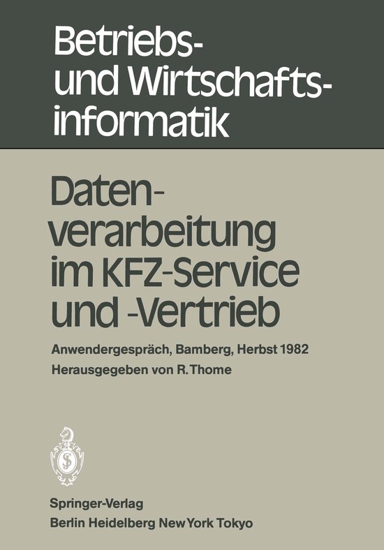 Datenverarbeitung im KFZ-Service und -Vertrieb - cover