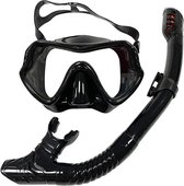 NewWave® - Snorkel Set Masque et tube de plongée - Lunettes de natation et tuba pour Kids - Petit Set de plongée sous-marine professionnel Zwart