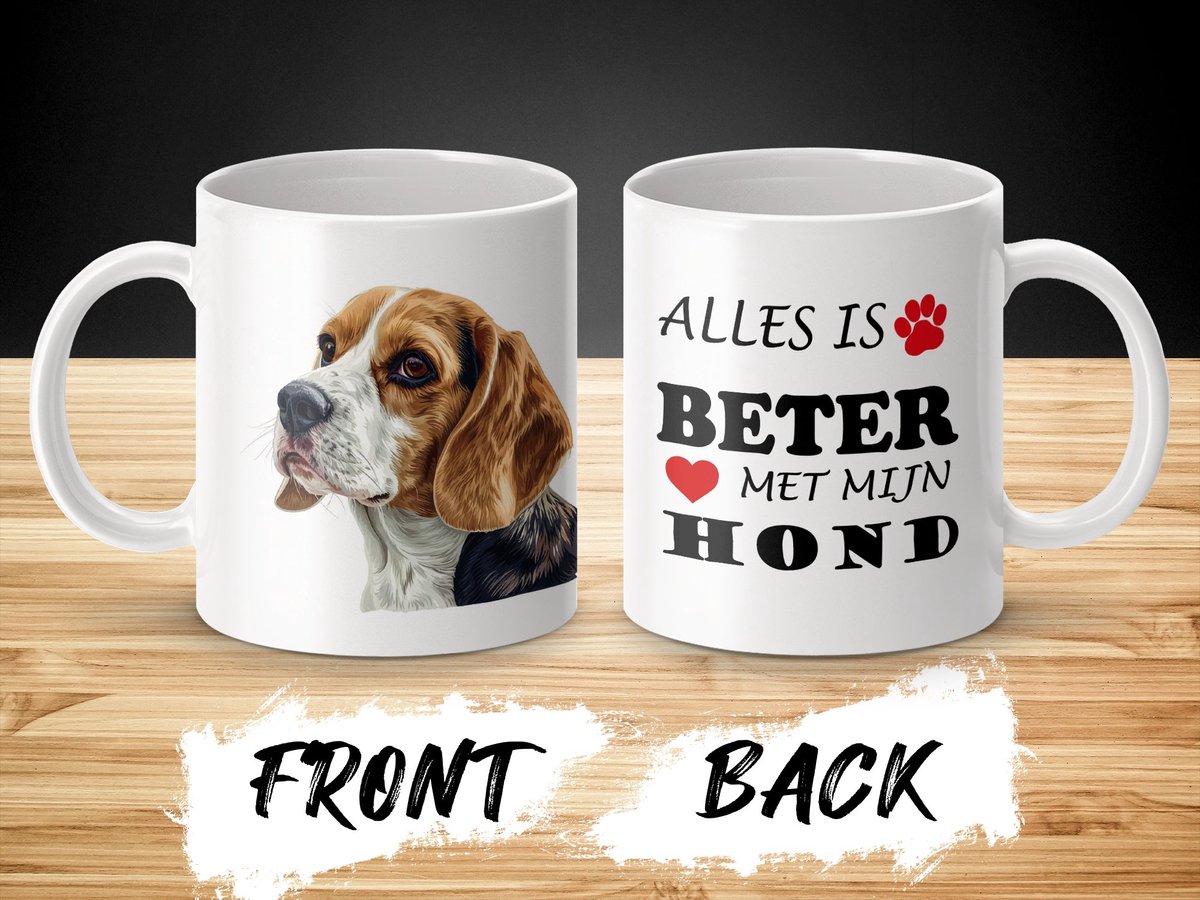 Mok Beagle Alles is beter met mijn hond - dog - doglover