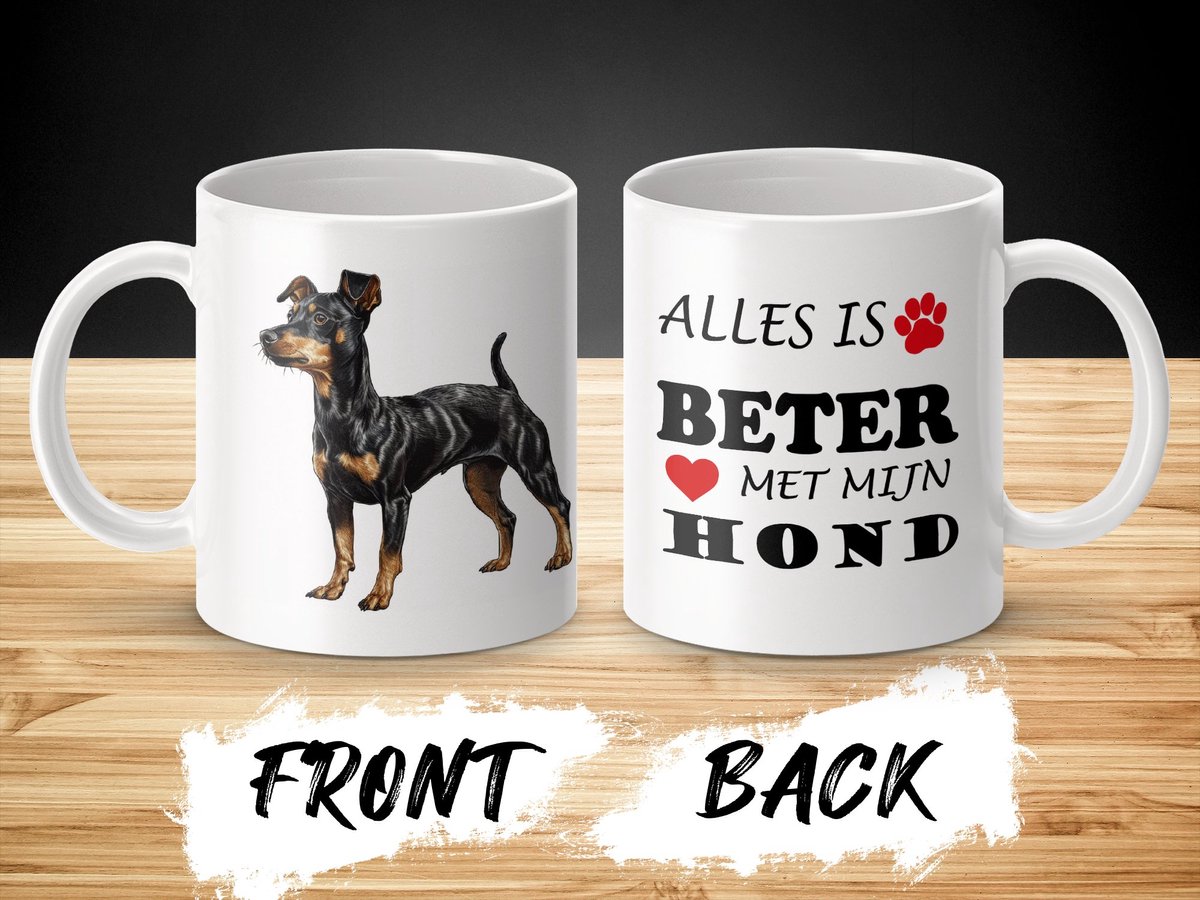 Mok Manchester Terrier Alles is beter met mijn hond - dog - doglover