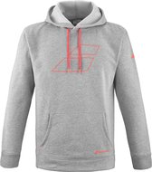 Babolat Strike Hoodie Sweater - Pull - Sweat à capuche - Unisexe - Taille L - Grijs/ Strike Red