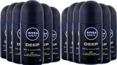 Nivea Men Deep Black Carbon Deo Roll On - 12 x 50 ml