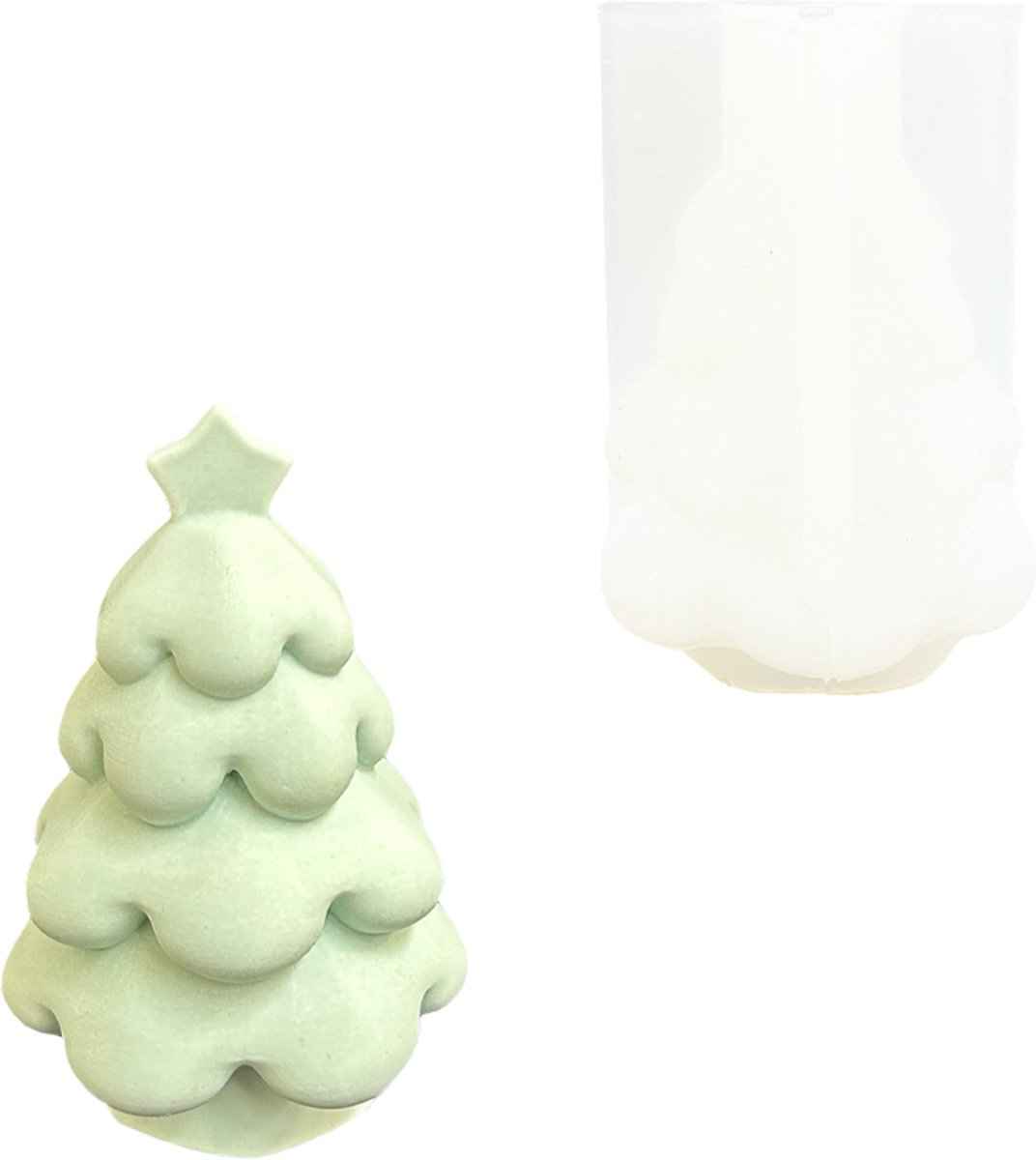 Siliconen mal kerstboom met ster